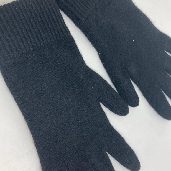 HERMES Whole pattern H logo Gloves Cashmere Black - Picture 3 of 8